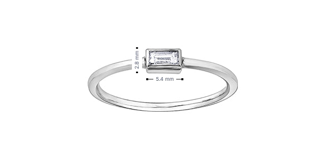 Chi Chi Collection 10k Baguette Diamond Ring.