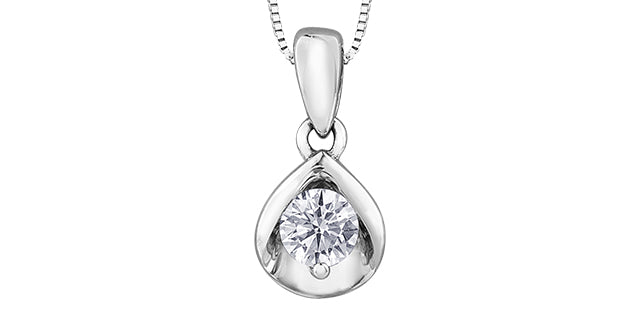 I Am Canadian 10KT 0.12CT Diamond Necklace, 18"