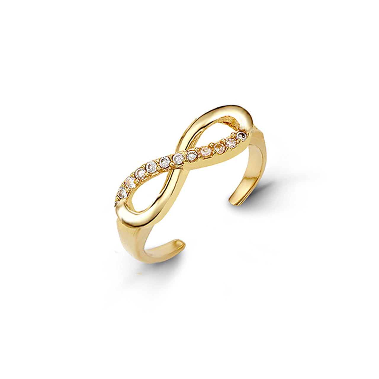 Bella 10K Pebbles Toe Ring