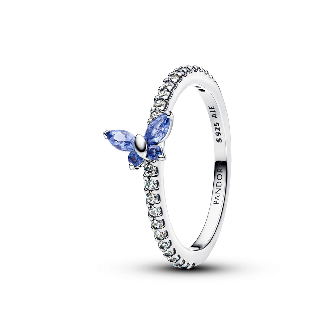 Pandora Sparkling Butterfly Ring, Size 7