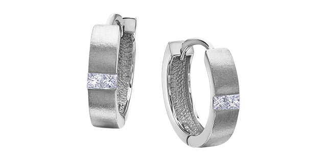 10K Diamond Huggie Earrings 0.20TDW