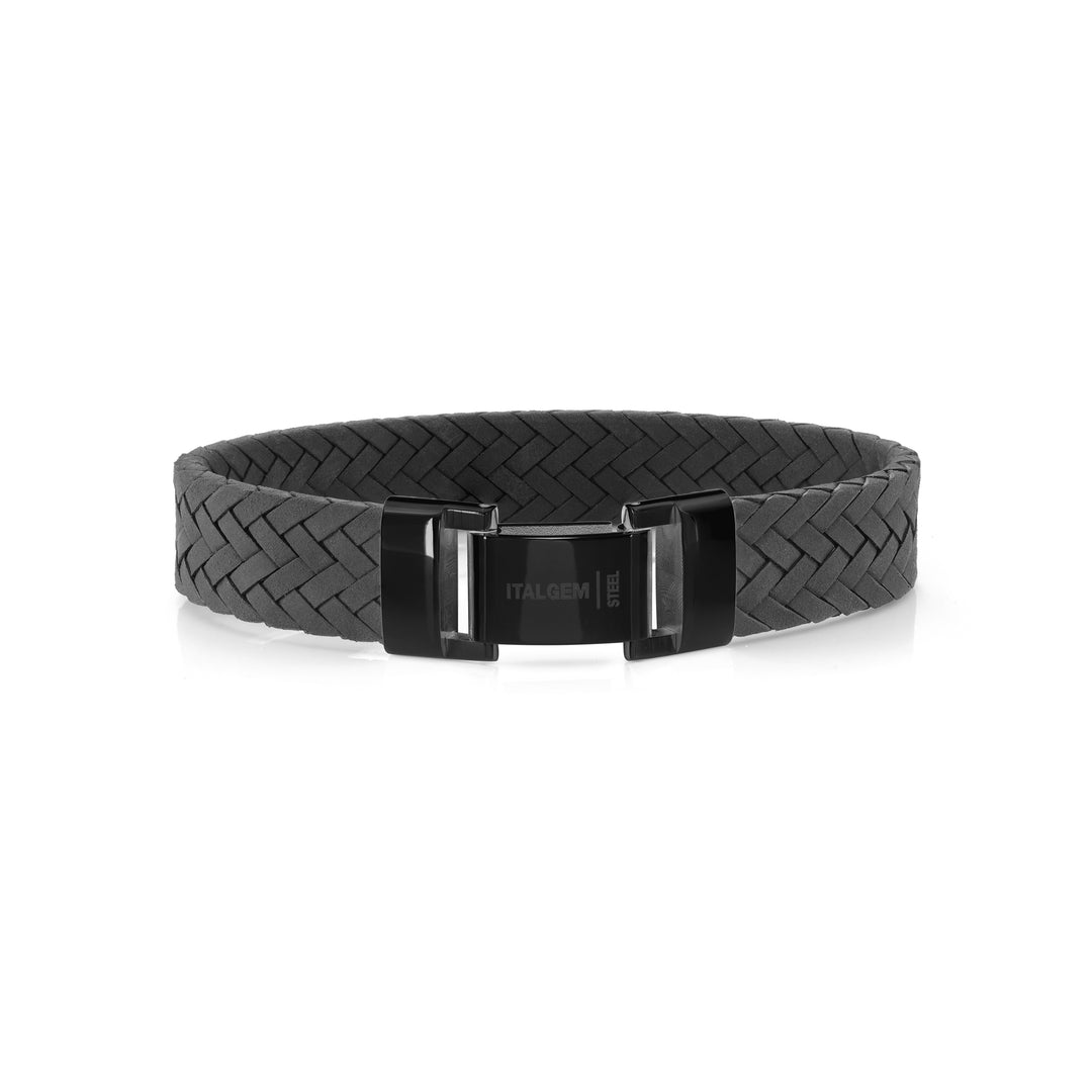 Italgem Leather & Steel Bracelet