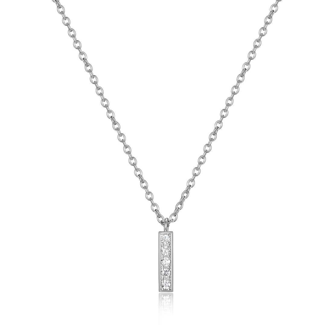 Sterling Silver Bar Necklace, 18 "