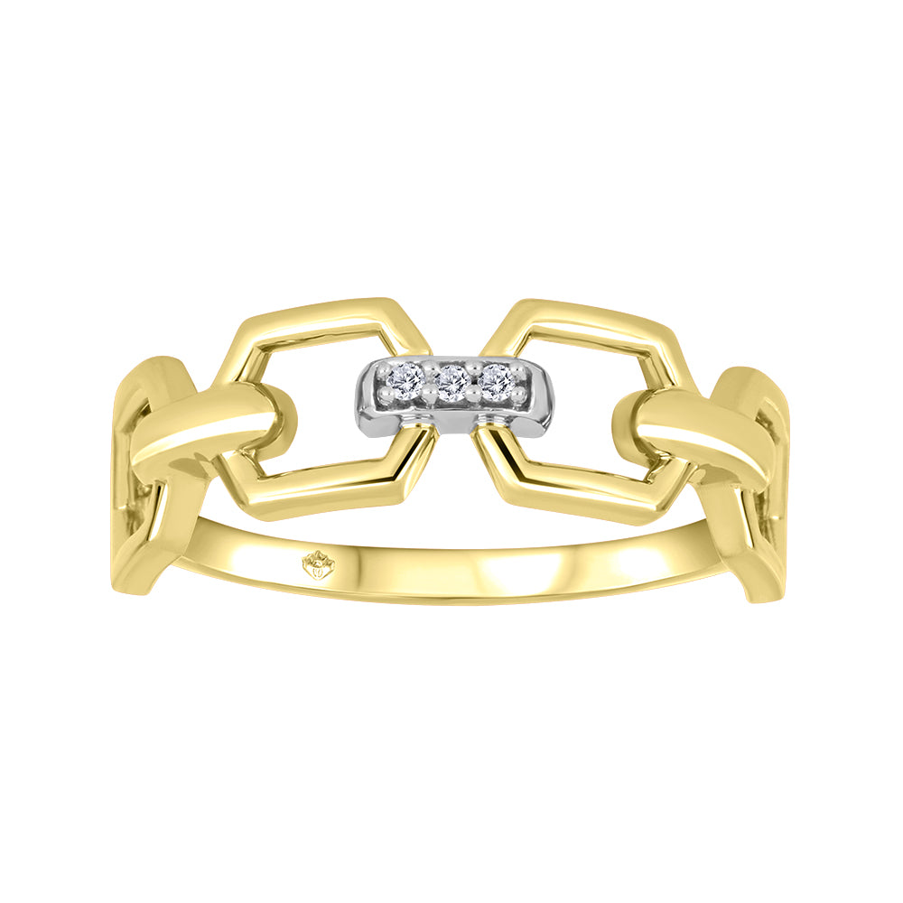 10 Karat Diamond Contemporary Ring, 0.015 TDW