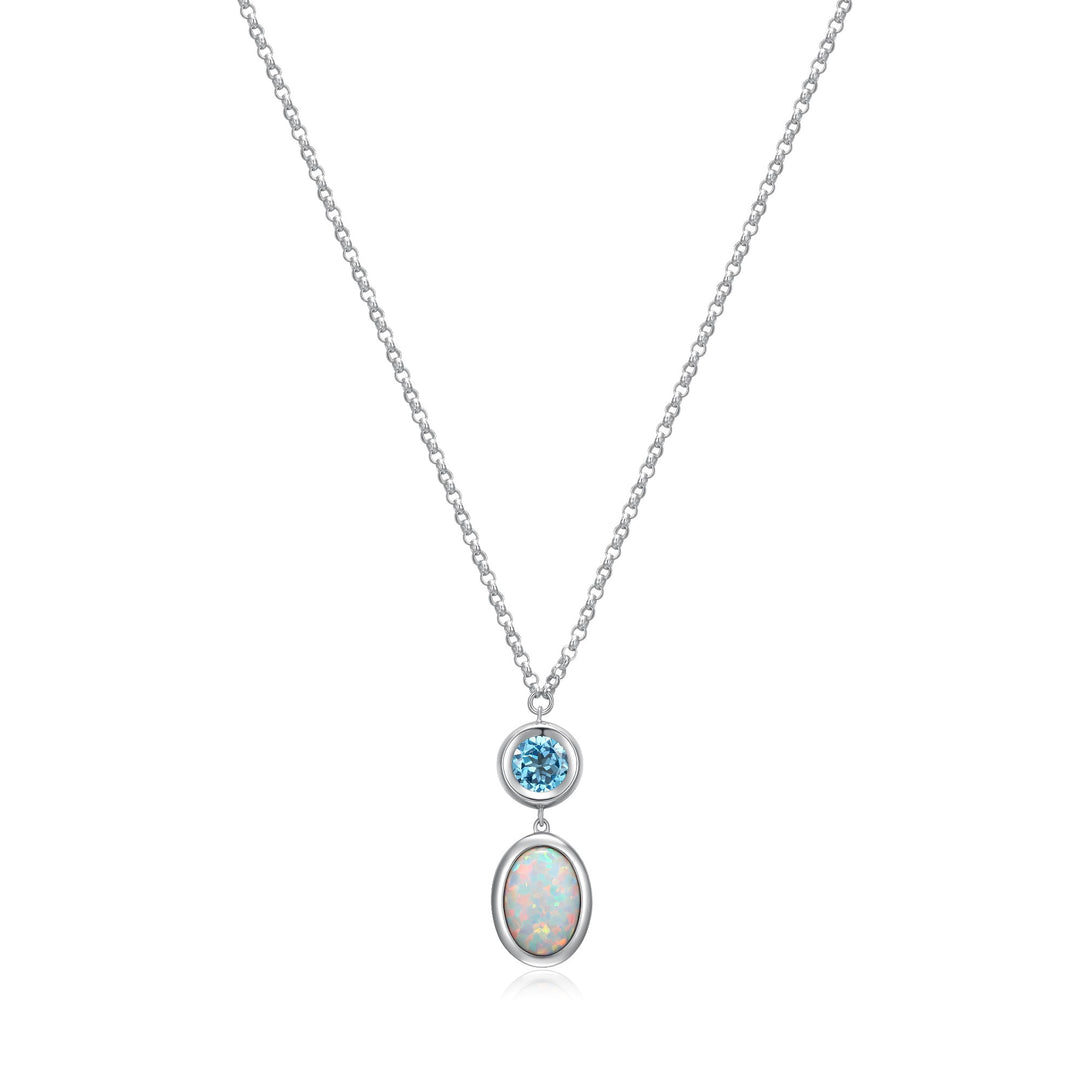 ELLE Opal & Blue Topaz Necklace