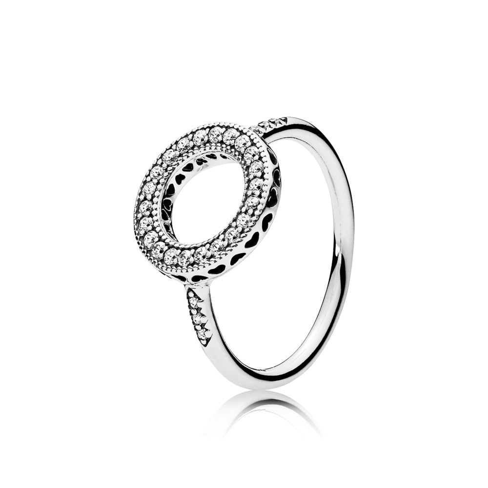 Sparkling Halo Ring, size 6.0