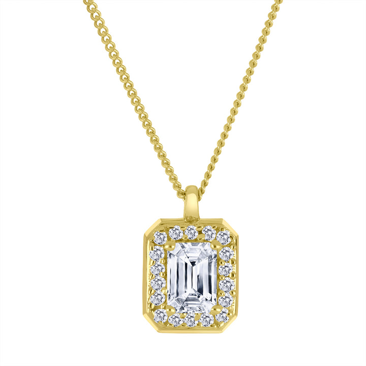10k white gold halo pendant fe