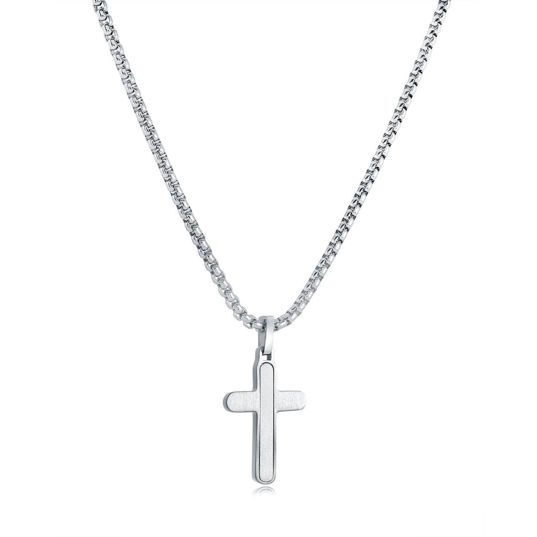 Small Brushed Cross Pendant