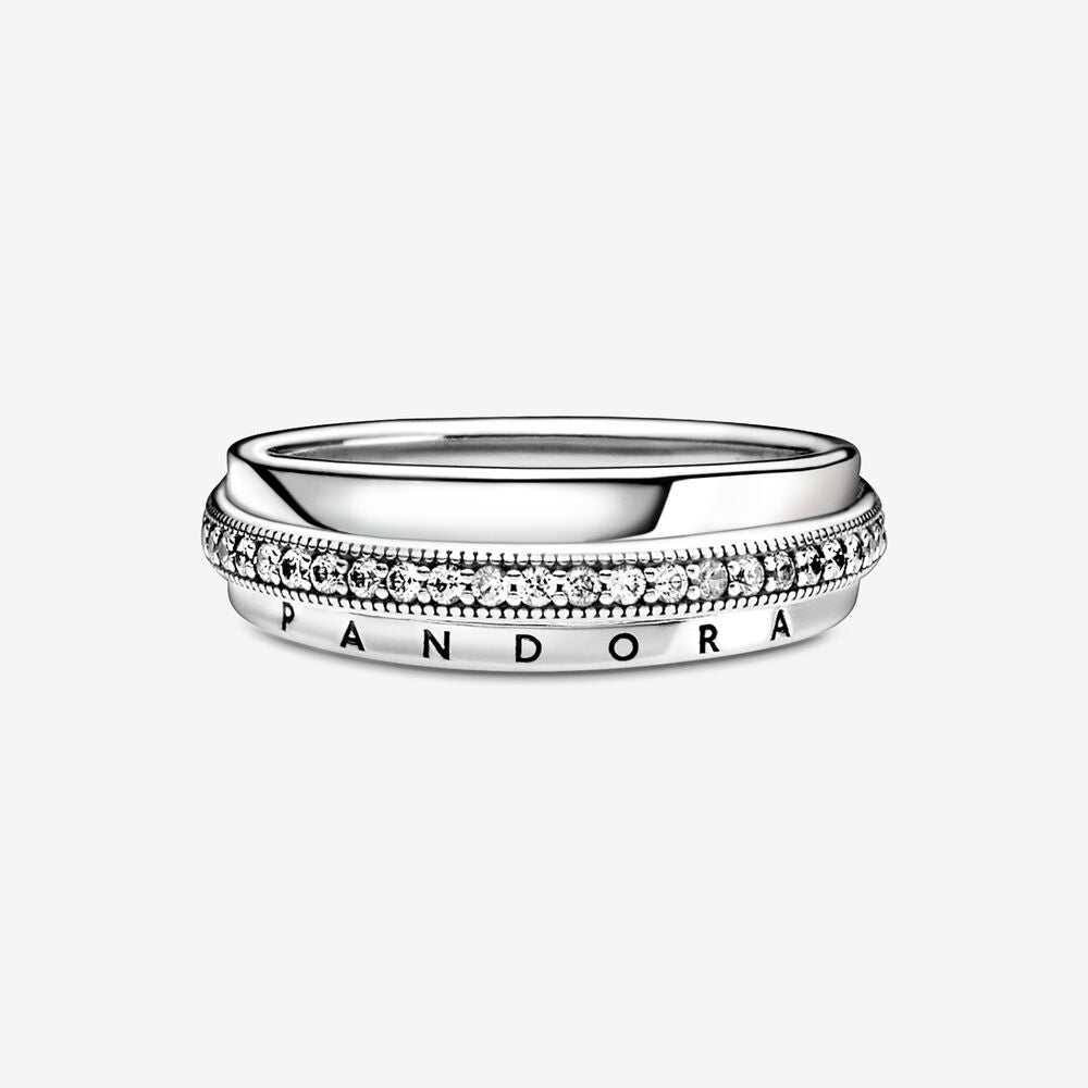 Triple Band Pavé Ring, size 9.0