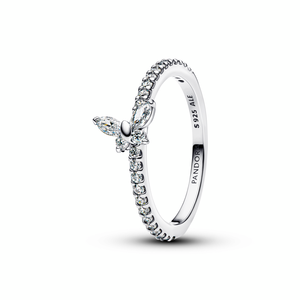 Pandora Sparkling Butterfly Ring, Size 6