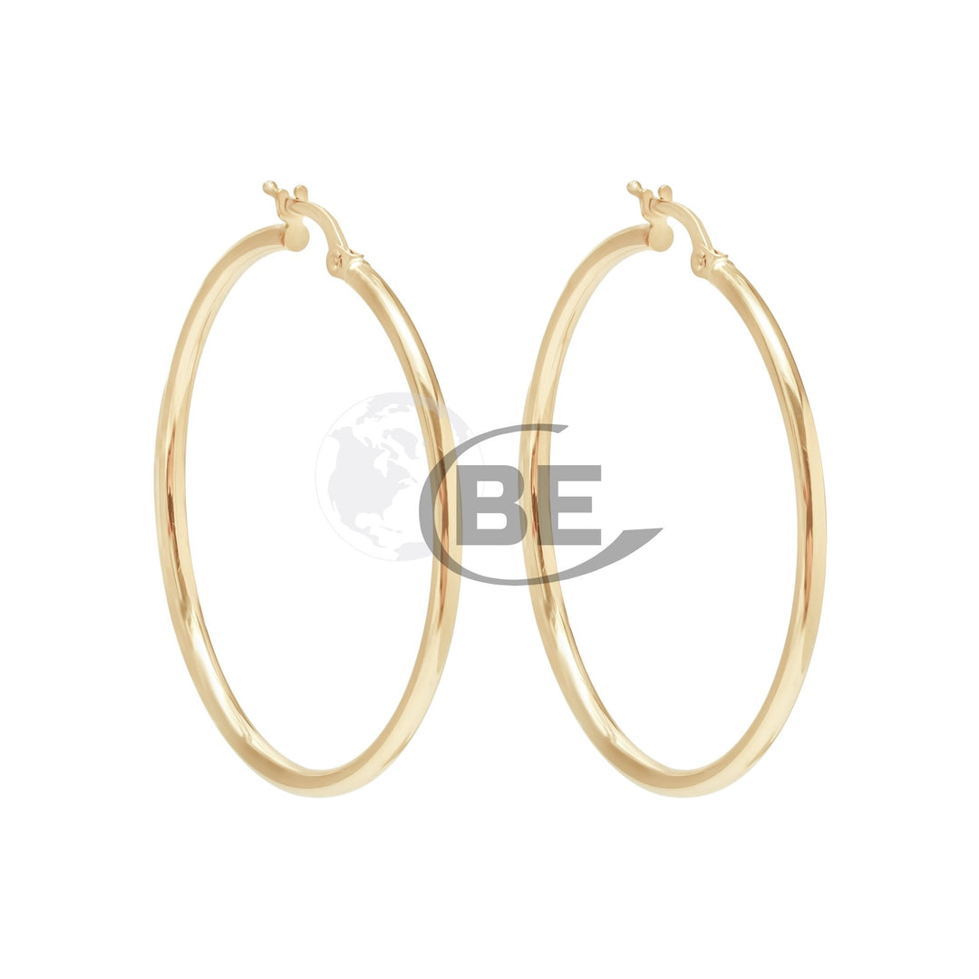 10K 50mm Hoop Earrings