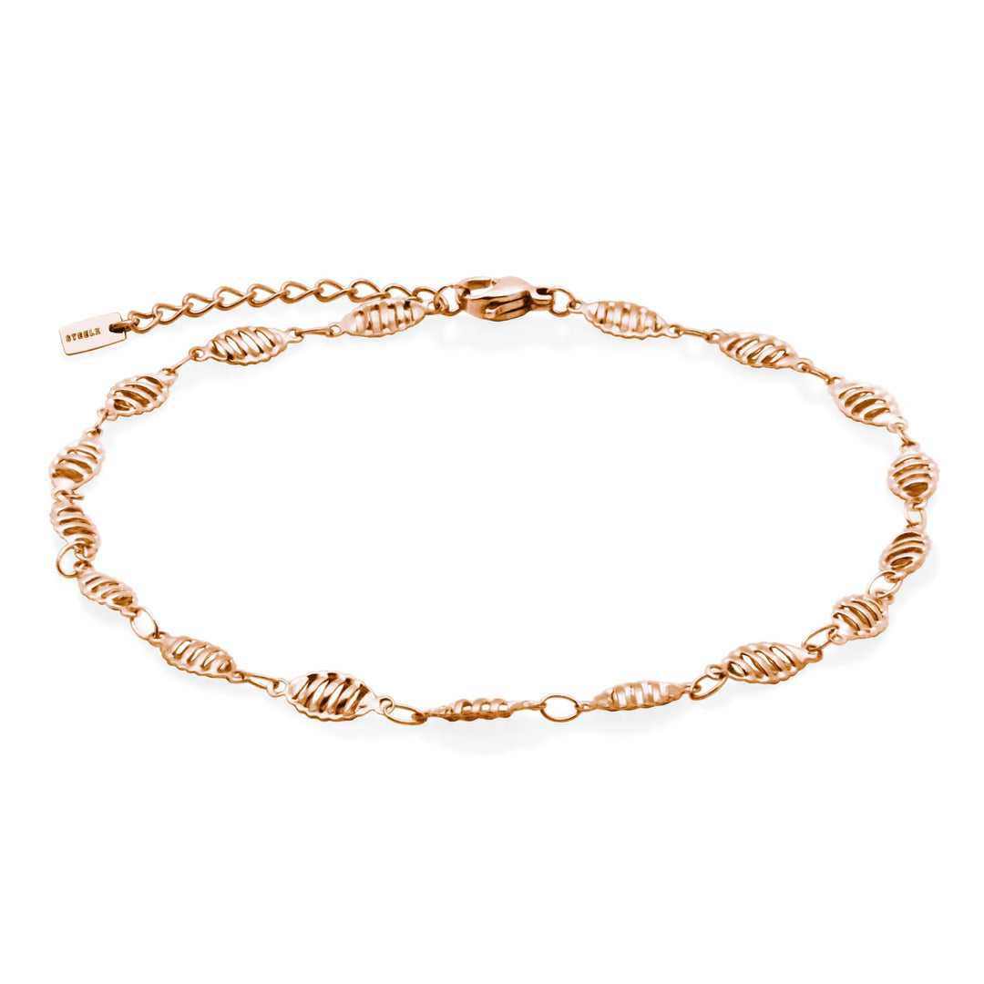SteelX Rose Gold Plated Anklet - 10.25"
