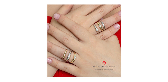 14K Canadian Diamond Ring, 0.08CT