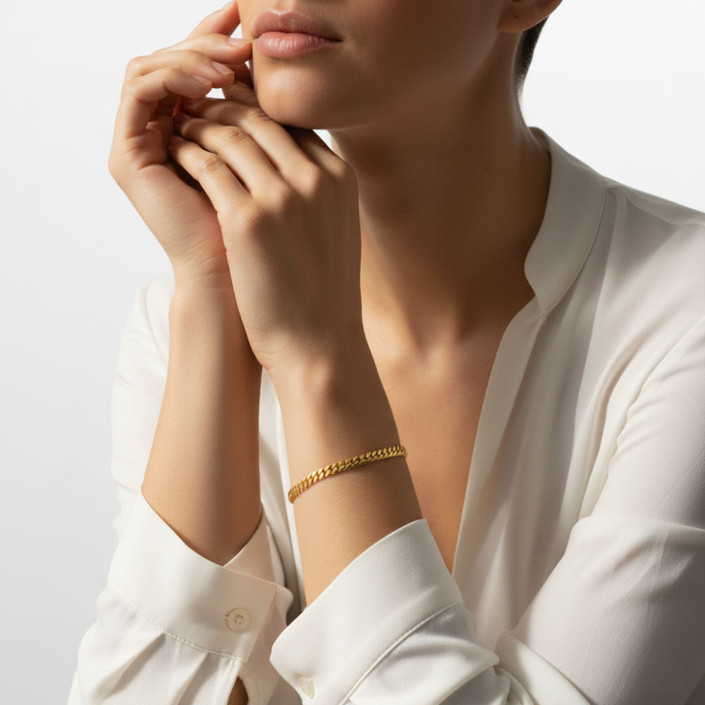 10 karat yellow gold Miami cub