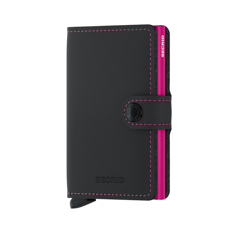 Miniwallet Matte Black & Fuchsia