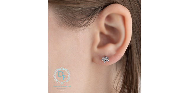 Lab-Grown Diamond Butterfly Earrings, 0.34TDW