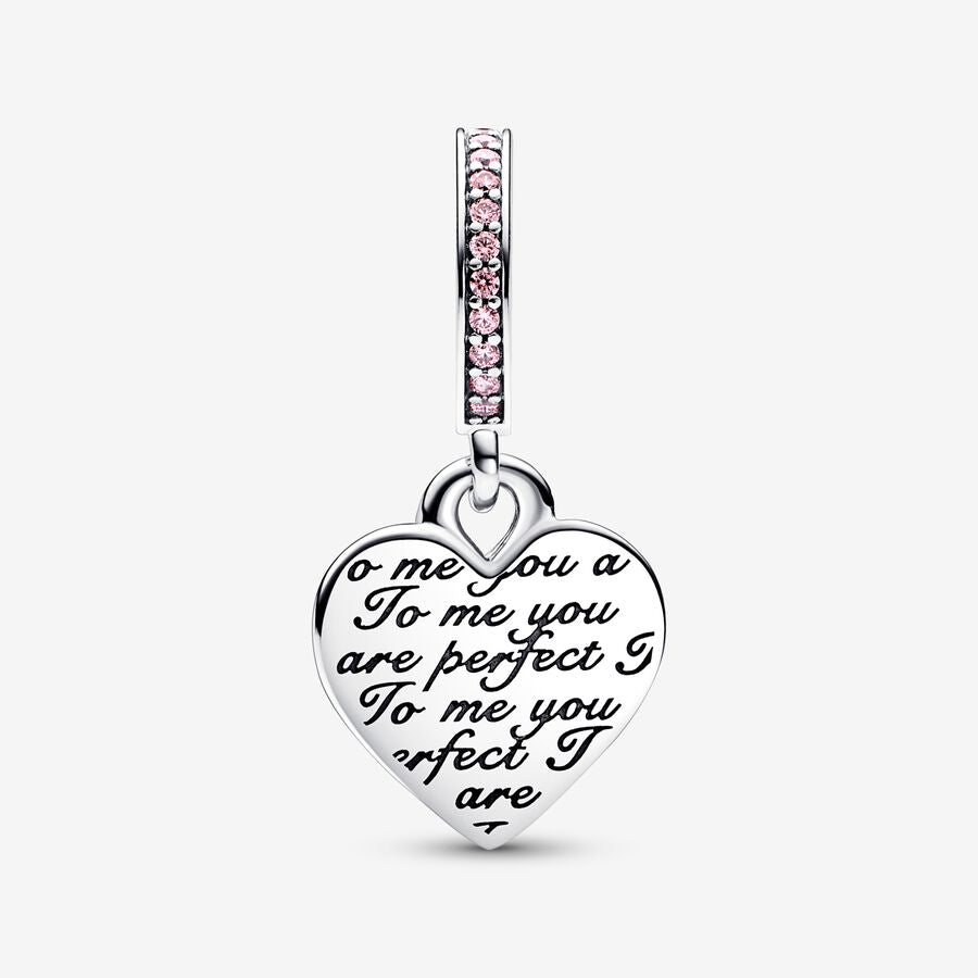 FINAL SALE- Pandora Two-tone Infinity Heart Double Dangle Charm