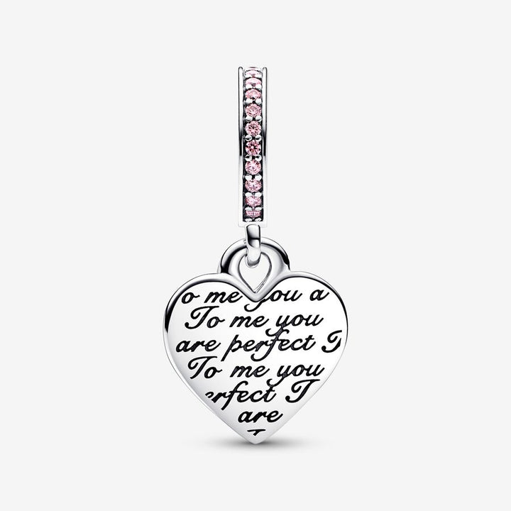 FINAL SALE- Pandora Two-tone Infinity Heart Double Dangle Charm