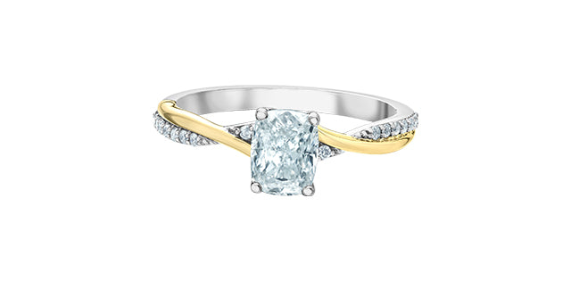 Diamond Evolution 14k Two-Tone Twisted Engagement Ring