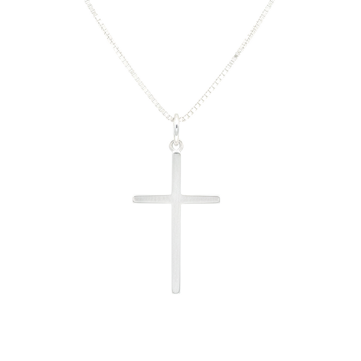Grooved Cross Pendant, Medium