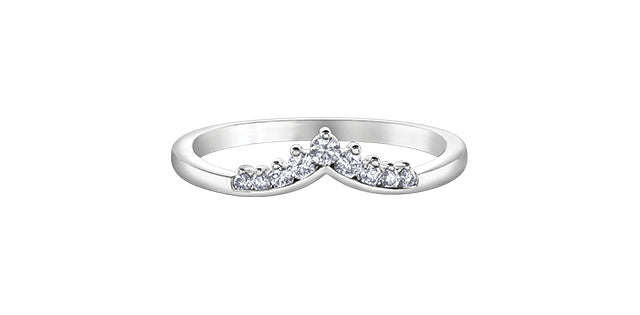 10K Chevron Diamond Band, 0.15 TDW