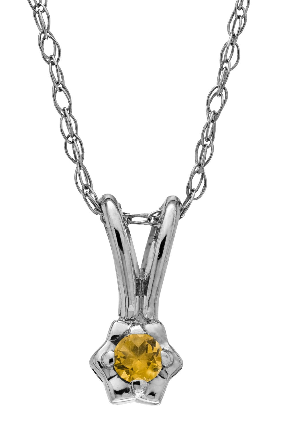 Sterling Silver Child's November Birthstone Pendant