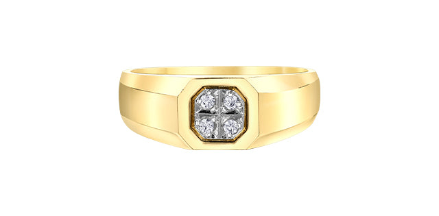 10 Karat Diamond Cluster Ring, 0.06 TDW