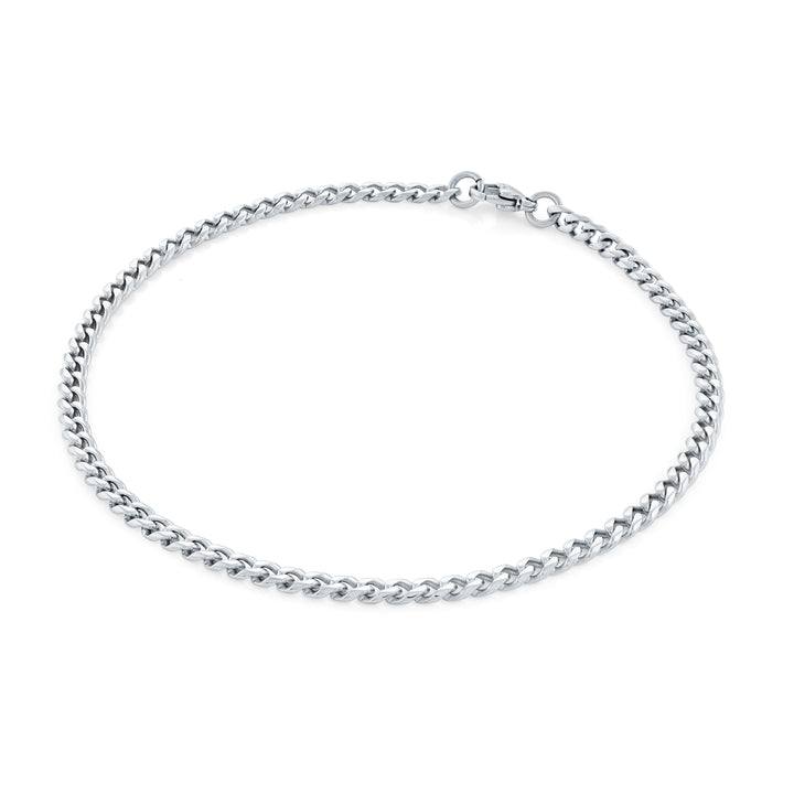 Steel Curb Anklet- 10"