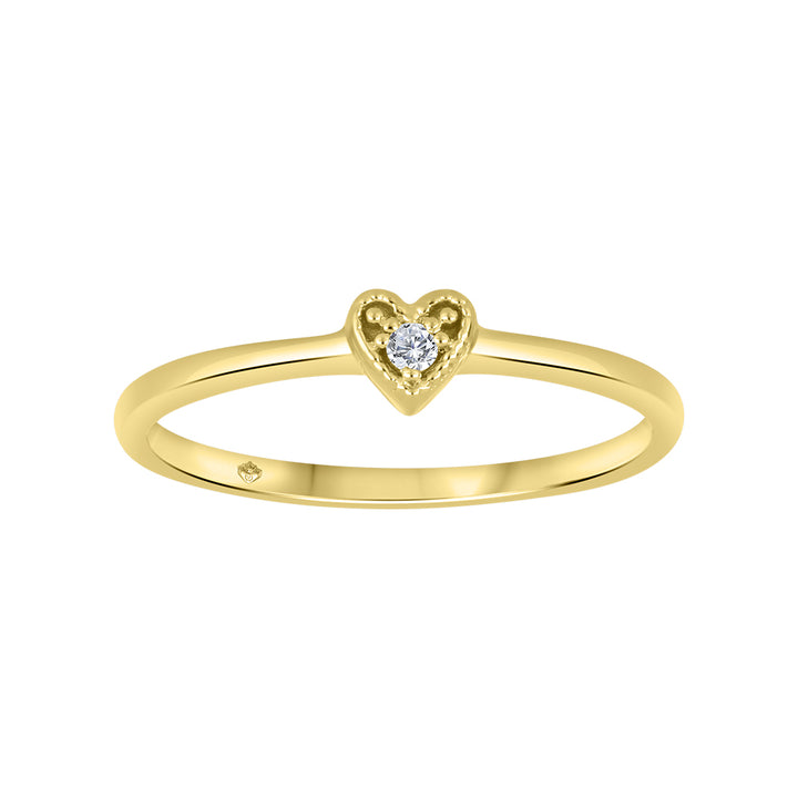 10 Karat Promise Diamond Ring, 0.02 CT Center