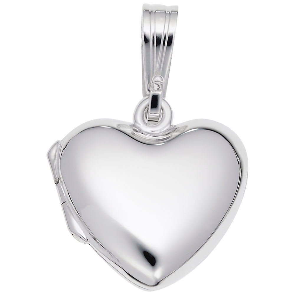 925 silver, 13.06mm x 11.37mm Heart locket charm.