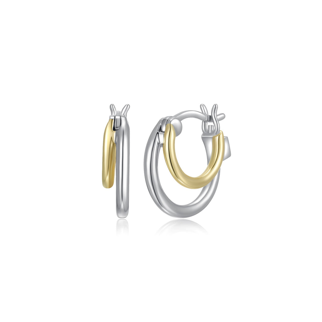 ELLE "Simpatico" Double Layer Hoop Earrings