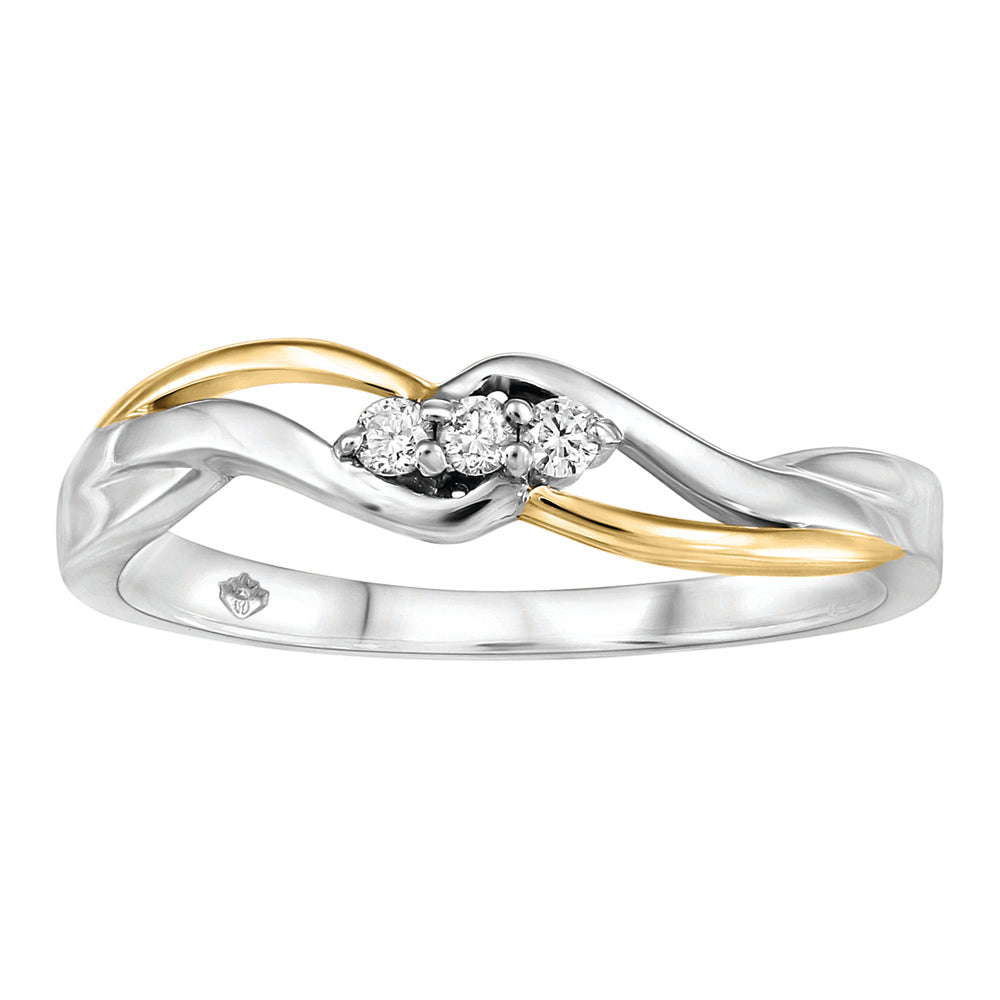 10 Karat Diamonds Promise Ring, 0.06 TDW