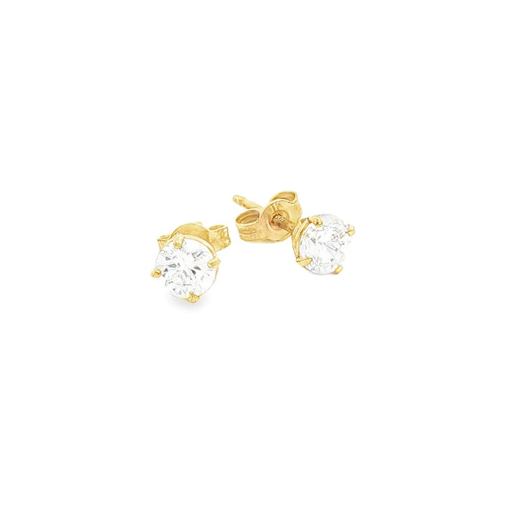 10K 4MM Cubic Zircona Studs