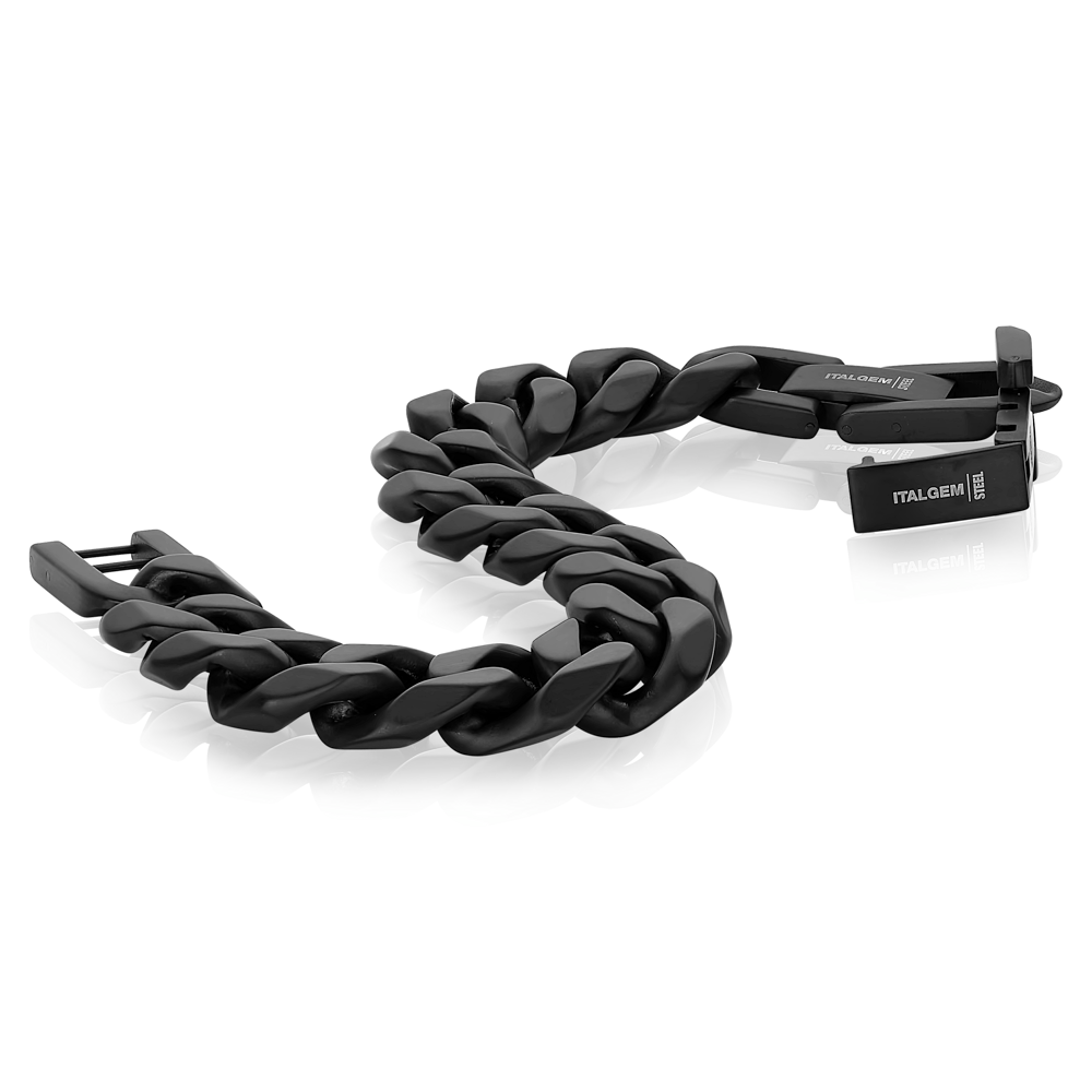 Italgem Black Curb Bracelet