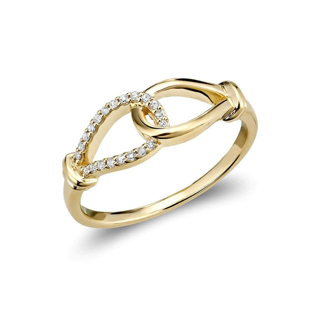 10K Entwined Lasso Ring, 0.07 TDW