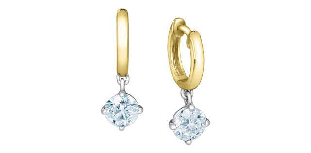 10.6MM Hoop Earring with Lab-Grown Diamonds, 1.00TDW