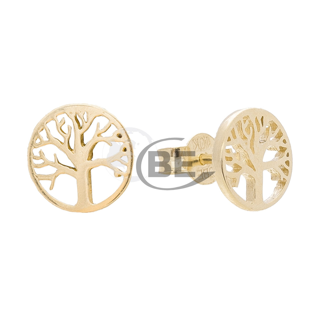 10K Family Tree Stud Earrings