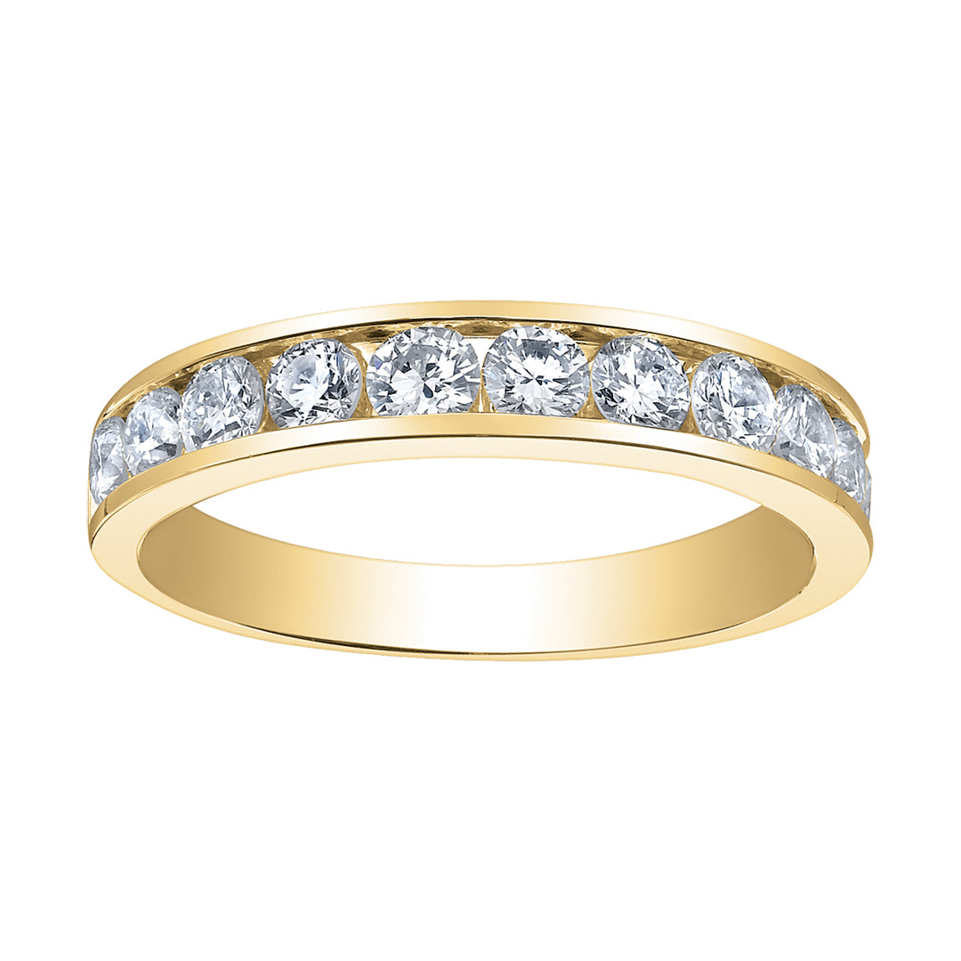 10 Karat Semi Eternity Ring, 0.20 CT