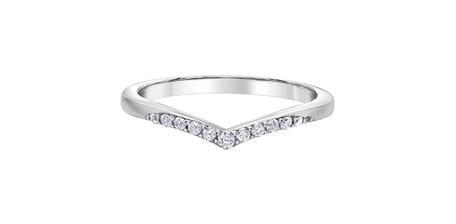 10k white gold diamond chevron