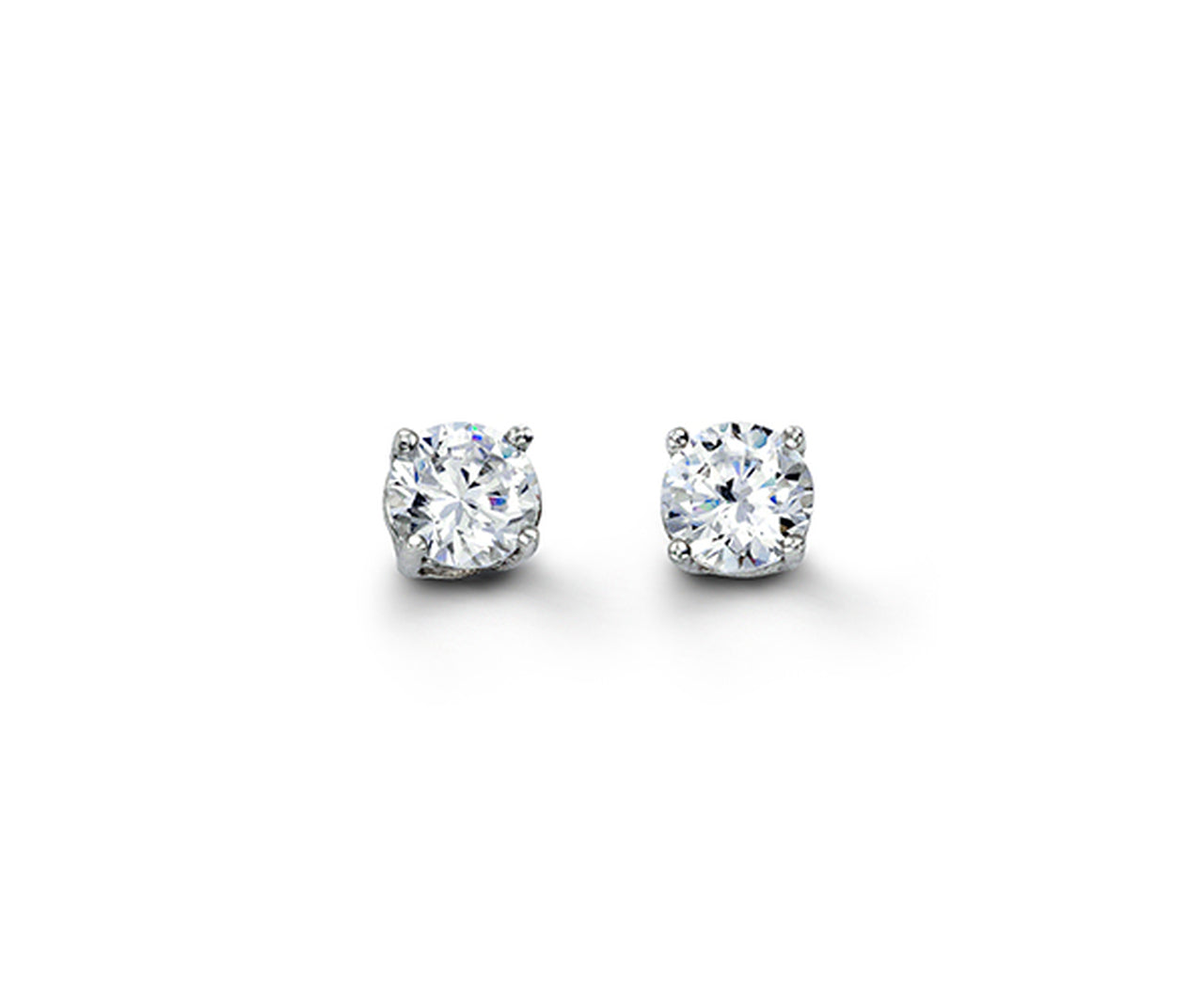 5mm Round CZ Stud Earrings