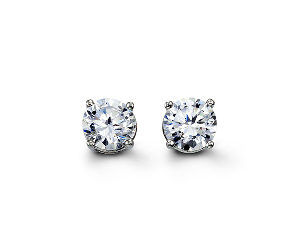 7MM Round CZ Stud Earring