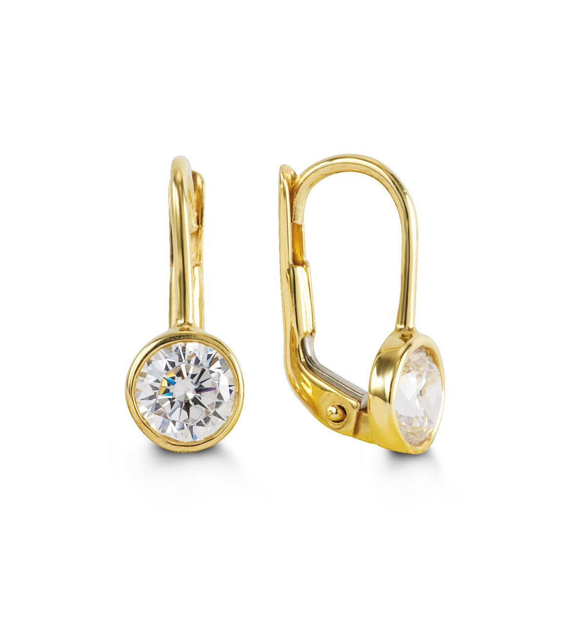 Bella 10K April Birthstone Earrings