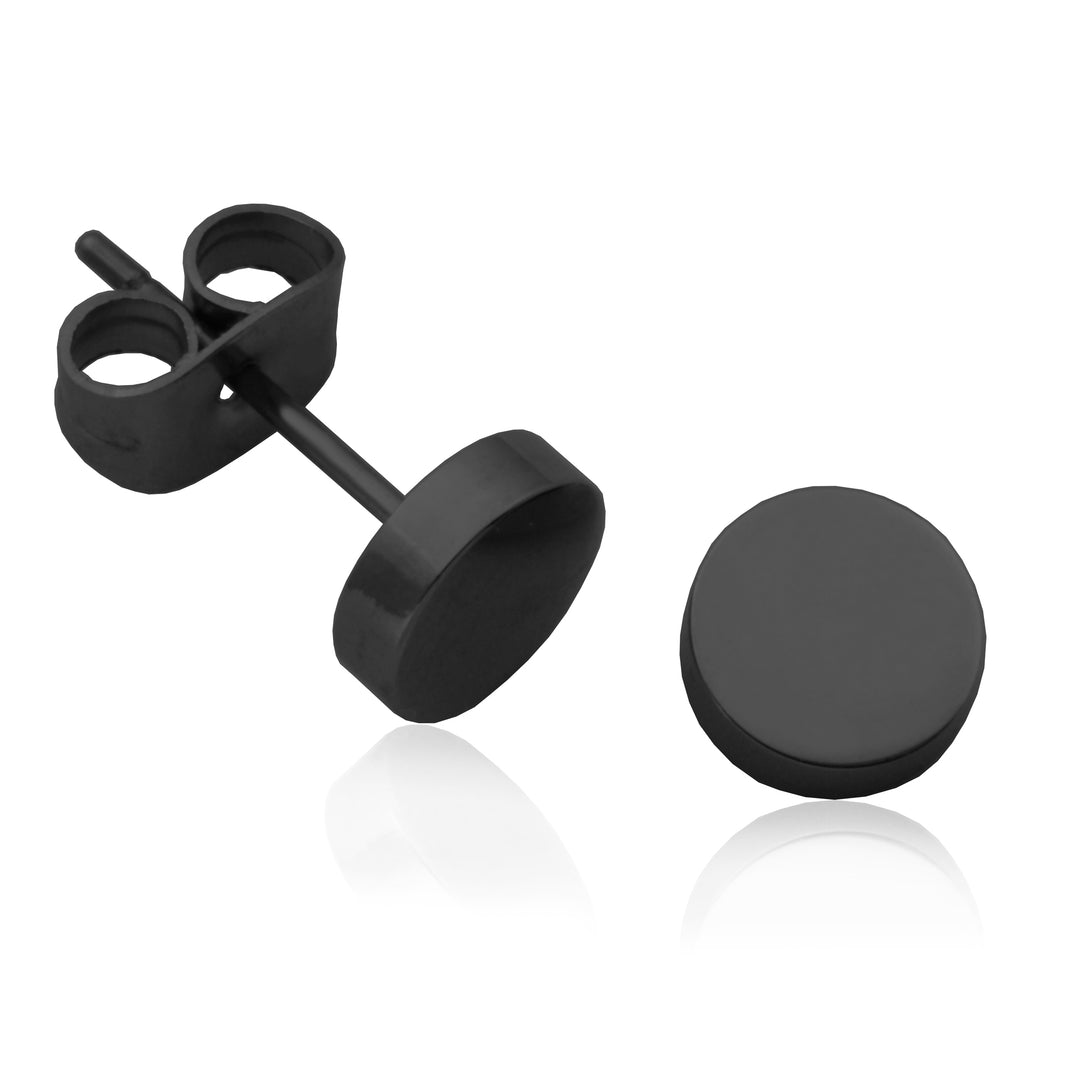 SteelX Black 5mm Stud Earrings