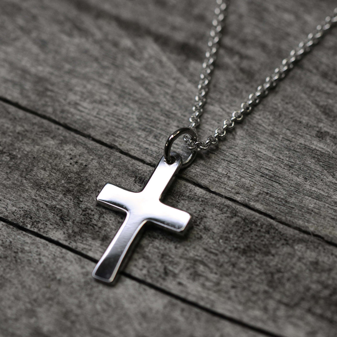 Polished Silver Cross Pendant