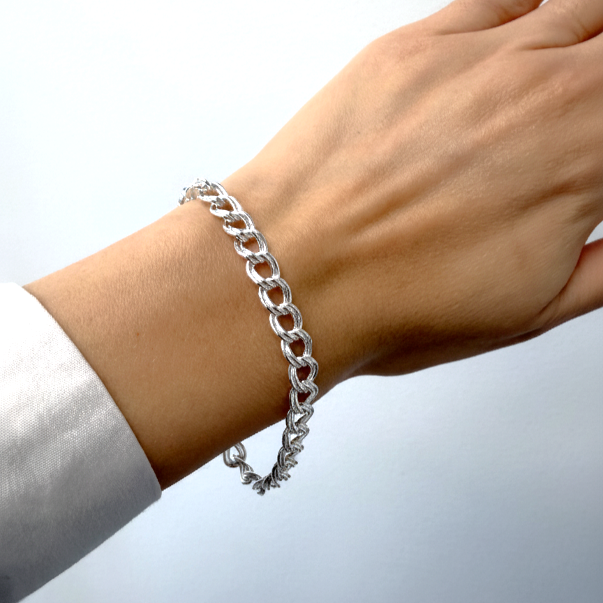 Silver Bracelet, 7.5"