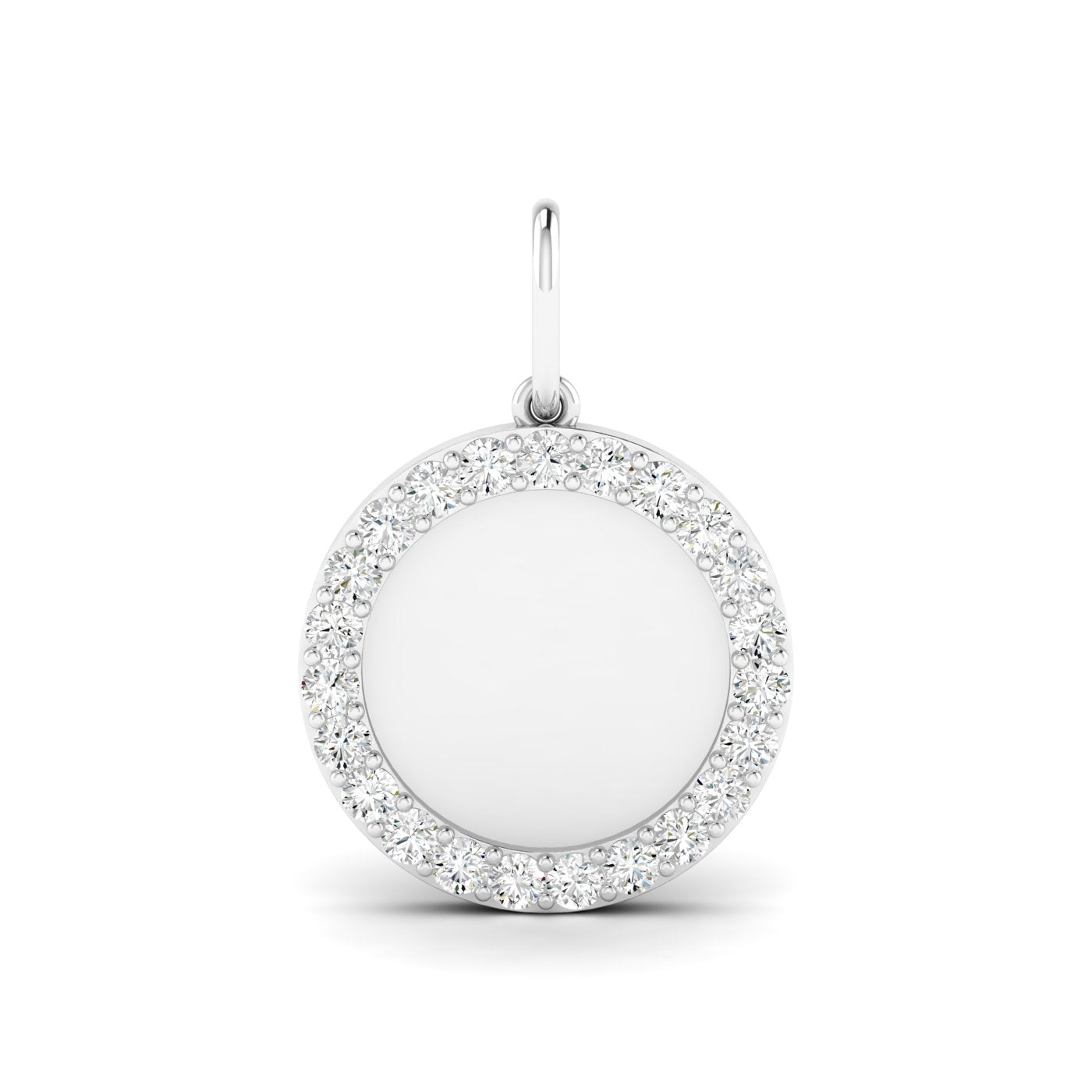 Everlee 14K Diamond Disc Style Pendant, 0.81 TDW