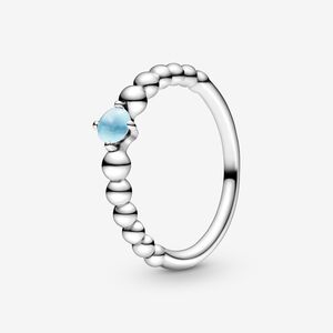 FINAL SALE- Pandora Sky Blue Beaded Ring, size 6.0