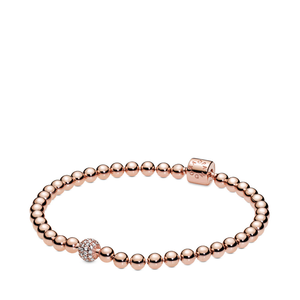 Pandora Beads & Pavé Bracelet, 7.5"