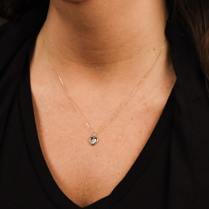 10k yellow gold heart pendant