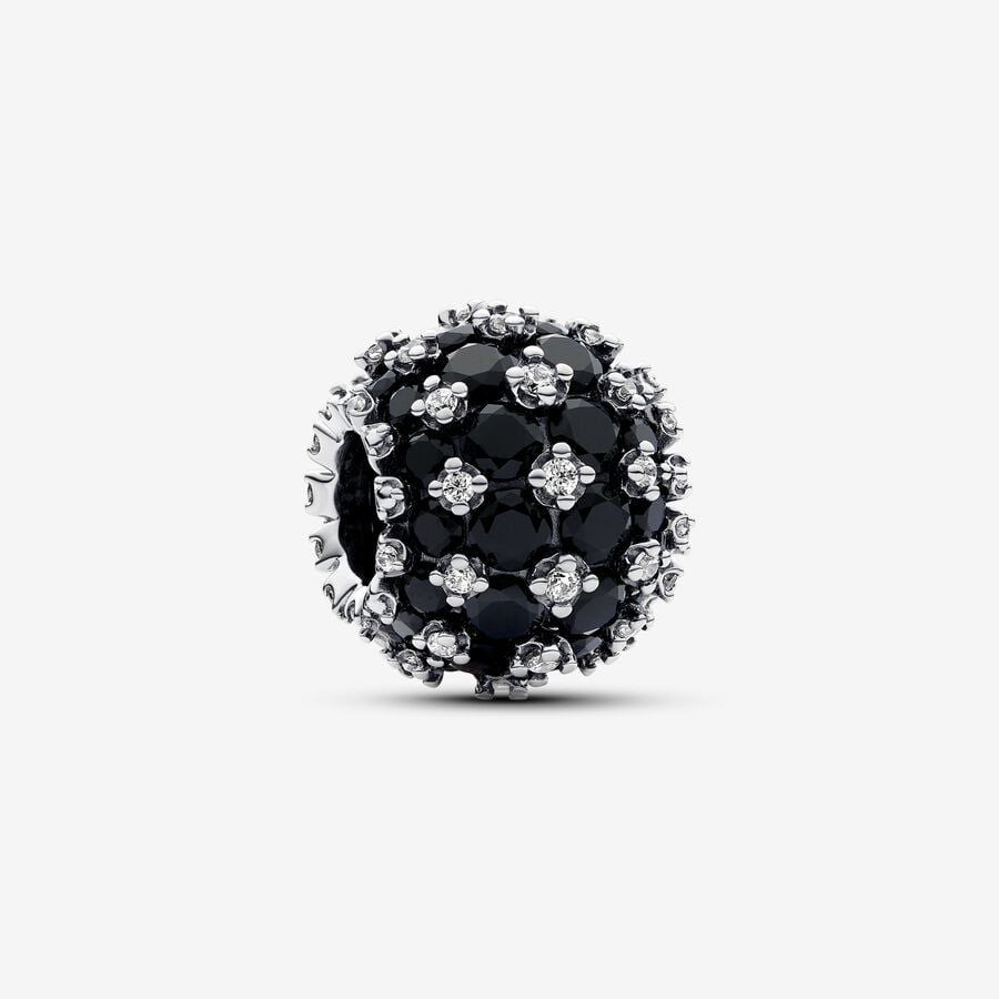 Pandora Sparkling Pavé Round Black Charm